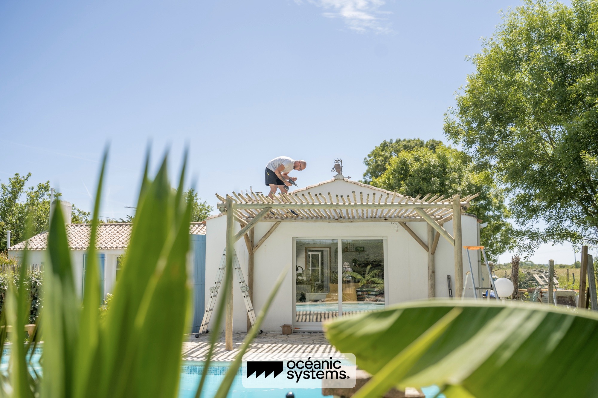 Pergola bois sur-mesure à Soullans — Océanic Systems