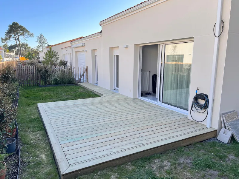 Terrasse bois avec clôture, Brétignolles-sur-Mer