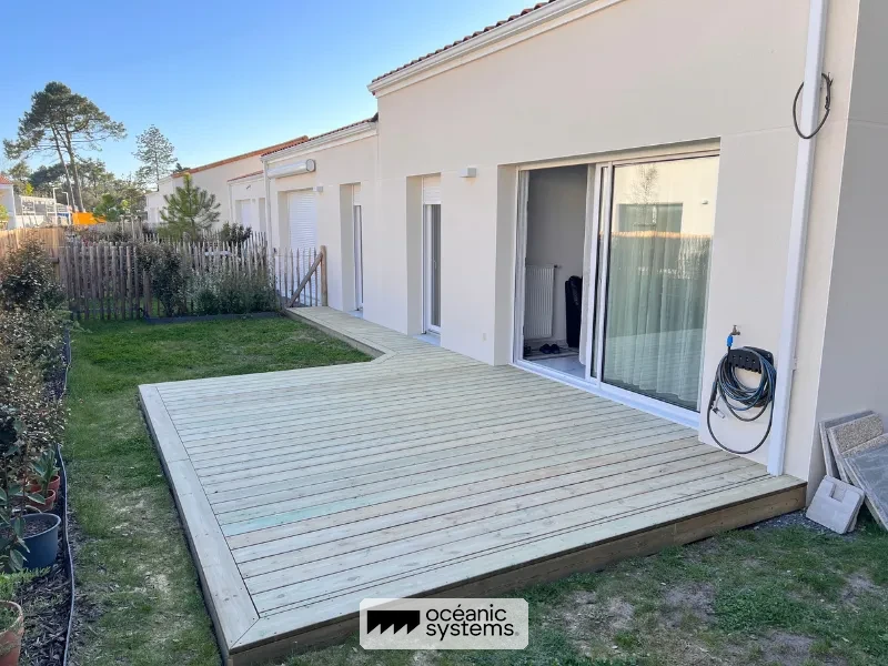Terrasse bois avec clôture, Brétignolles-sur-Mer